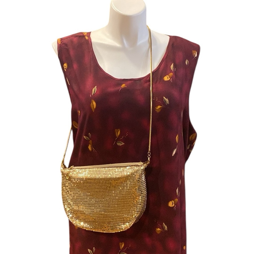 Pèlle Italia Gold Mesh Evening Purse/Bag With Snake Chain, Excellent Condition!